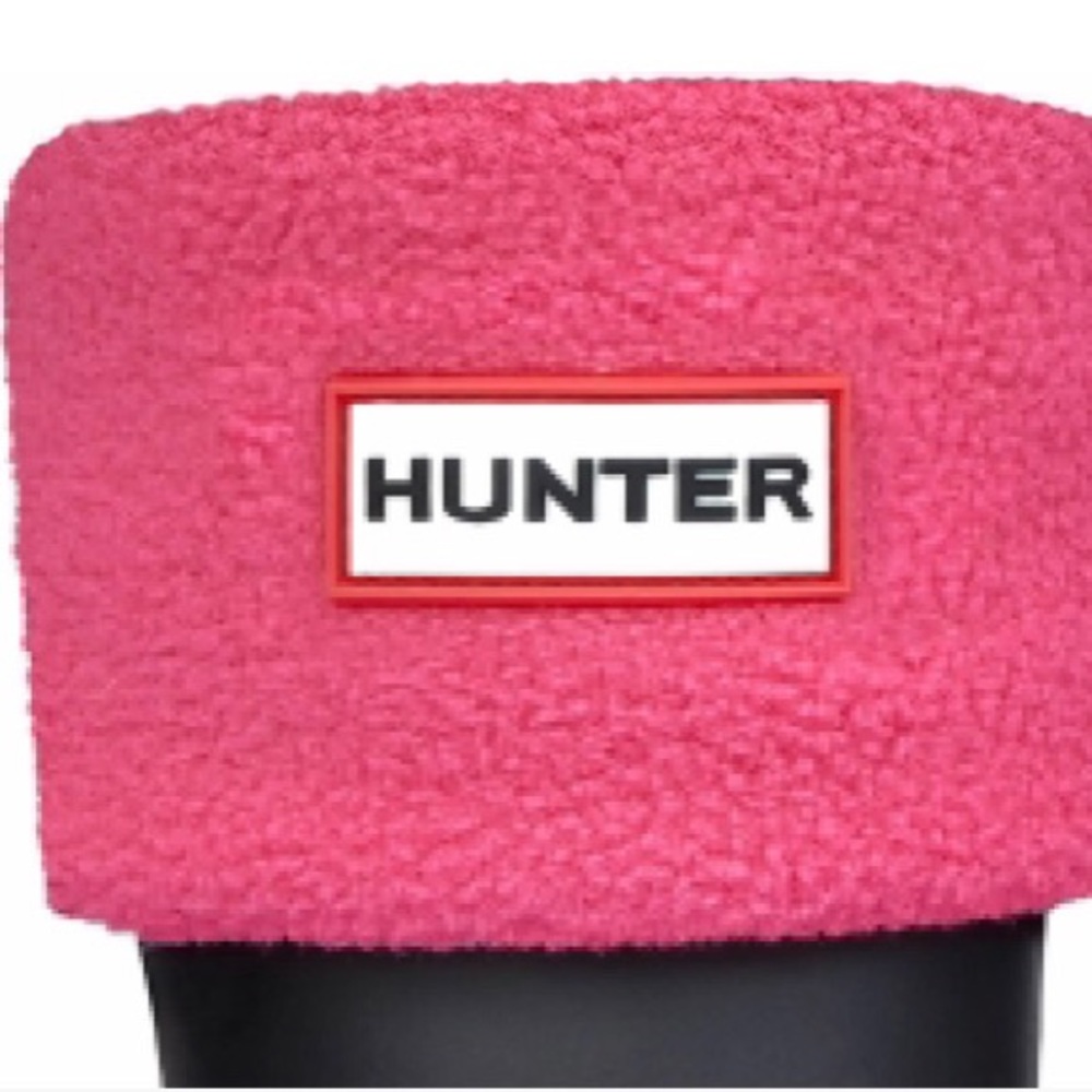 Hunter boots pink fleece inserts